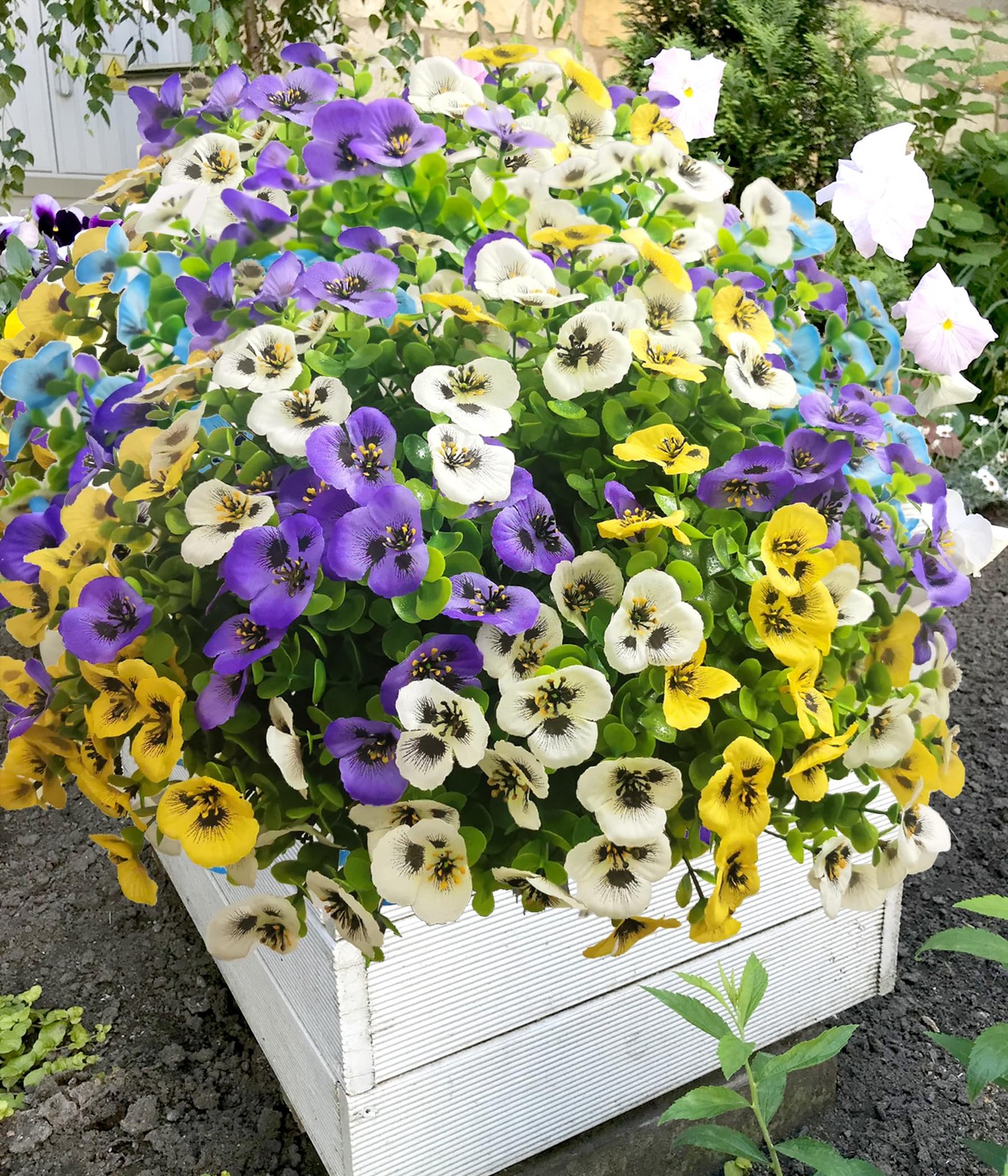 Artificial Faux Flowers for Outdoors Fake Plants Spring Summer Decor, 14 pcs …