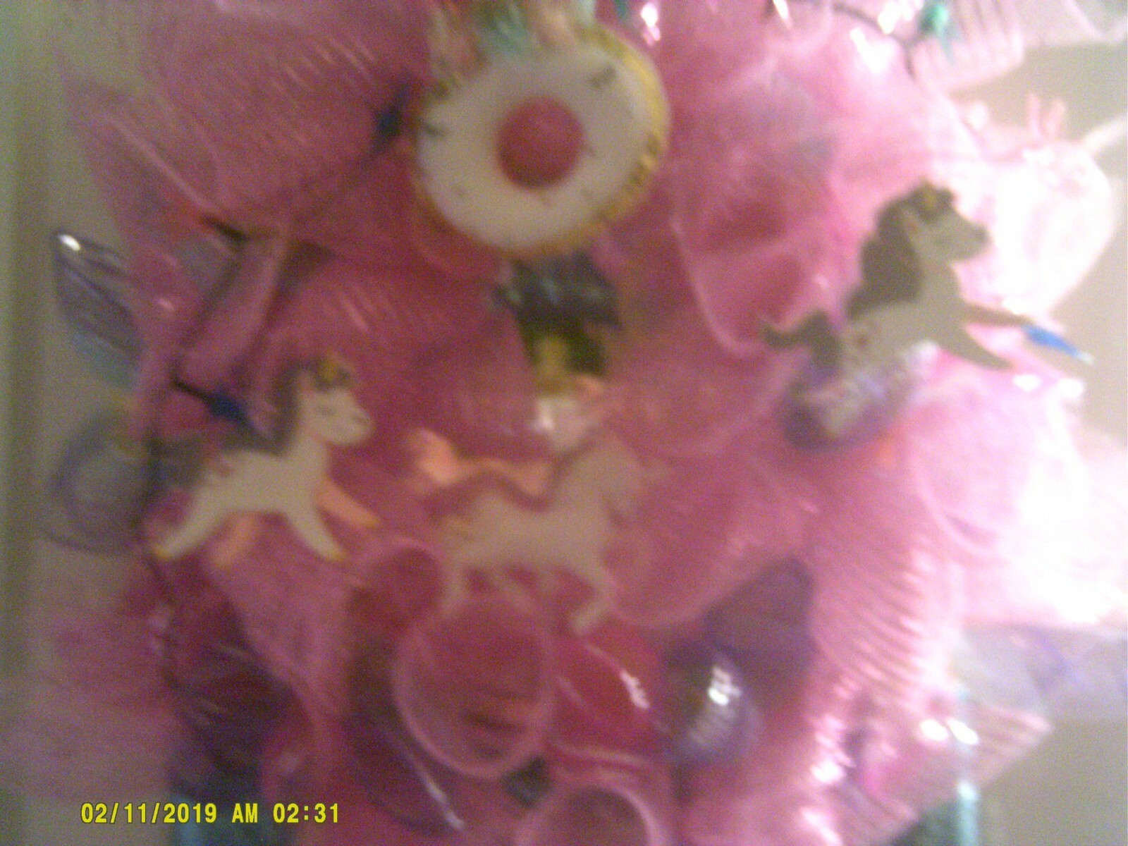 Unicorn Wreath , Lighted Pink, Blue & adorned with Unicorns