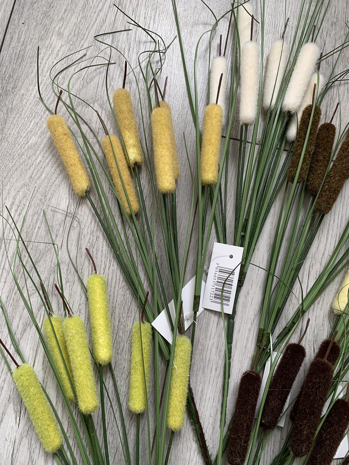 6x 36cm Bullrush Bushes Artificial Pond Flowers Garden Plant Cattail Stems Craft