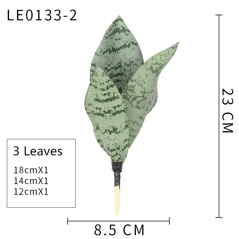 Artificial Succulent Plants Tropical Fake Leaf Bonsai for Home & Party Decor
