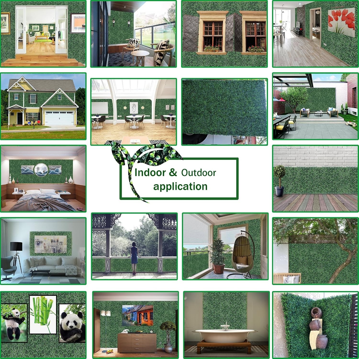 Decorative Boxwood Backdrop Panel 40 X 120 Inch Durable Weather Resistant Design