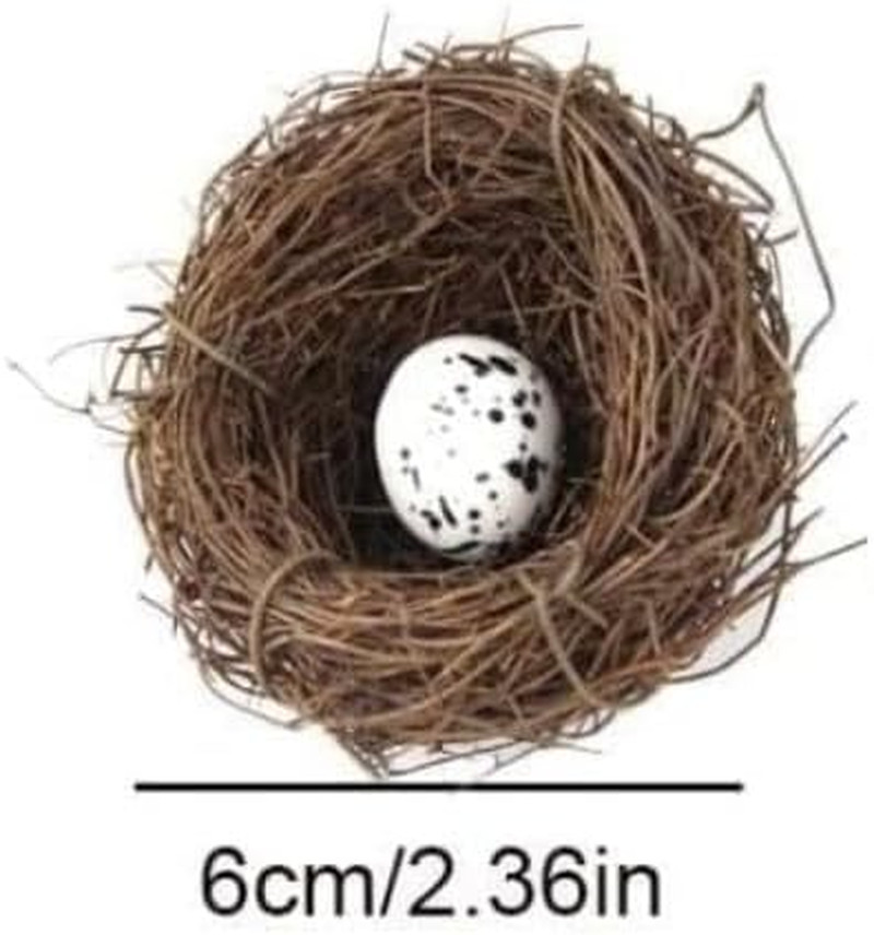 Artificial Bird Nest, Bird Nest with Artificial Bird Eggs, Country Style Simulat
