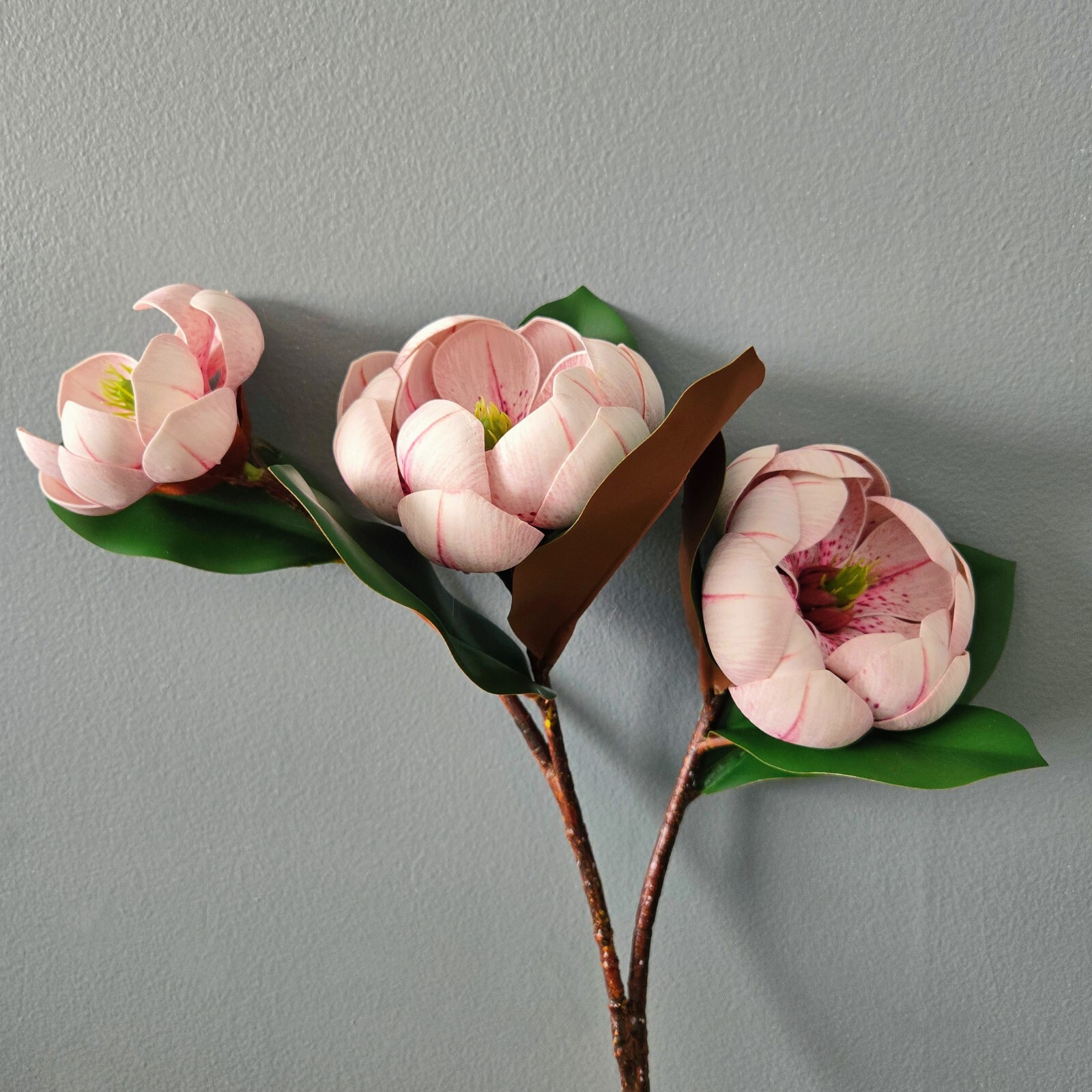 3PC artificial Lotus flowers- each with 3 large blooms lifelike elegant décor