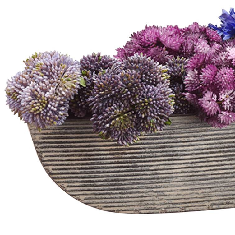 Pink Sedum Queen Anne Lace 21 1/2″ Wide Faux Flowers in Pot