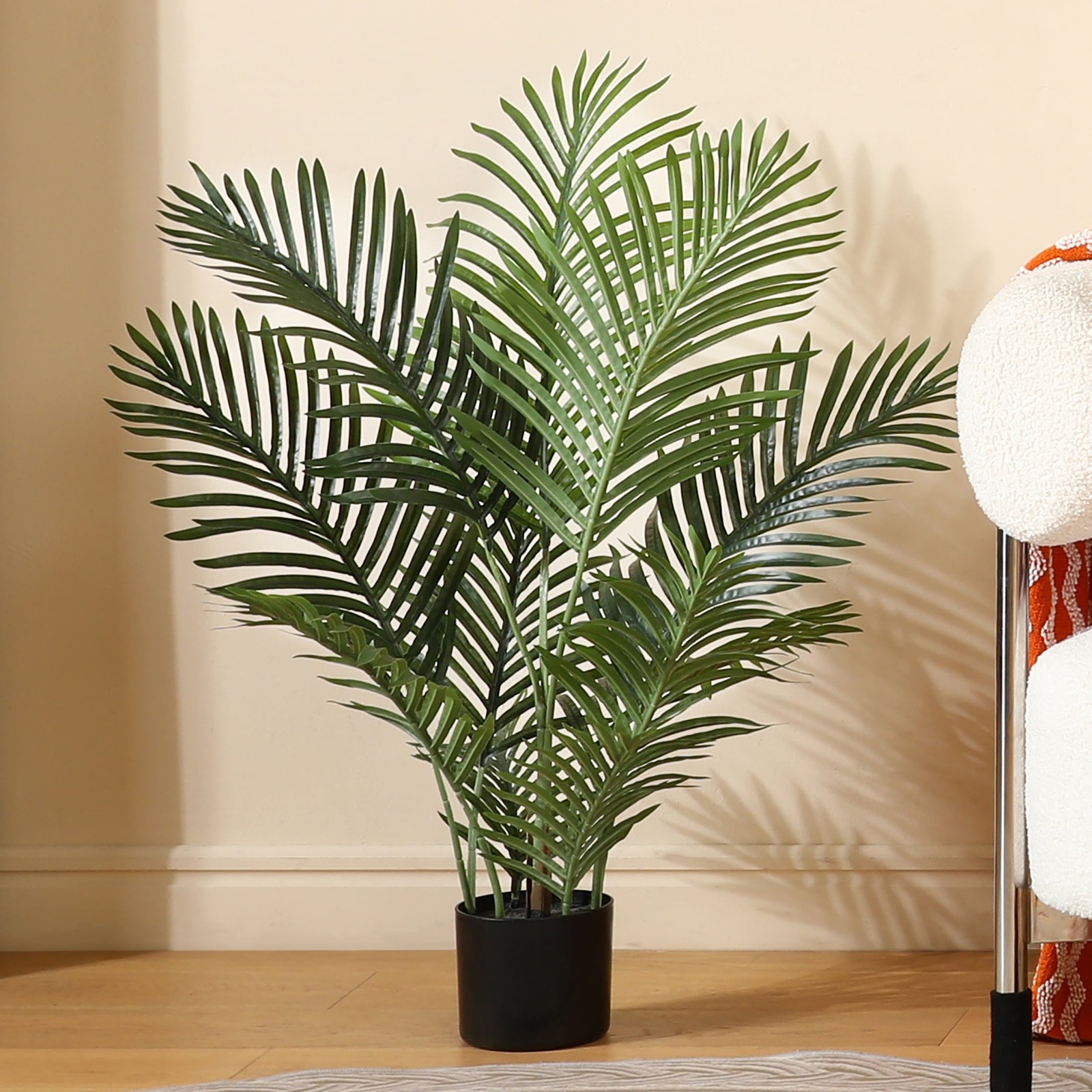 4 Feet Artificial Majestic Palm in Pot for Indoor Outdoor Home Office