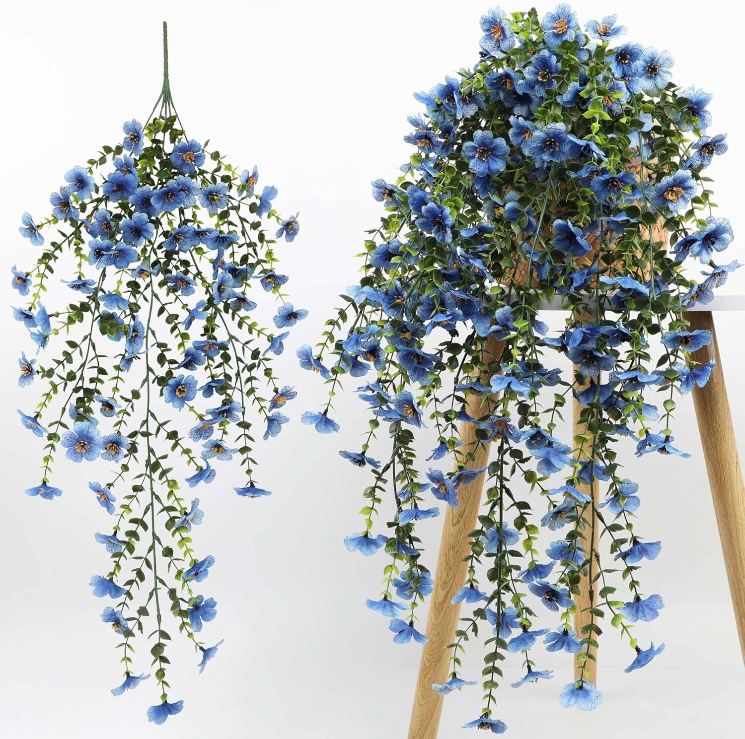 Artificial Flowers UV Resistant Fake Flower Plants Garden Wedding Hanging Decor
