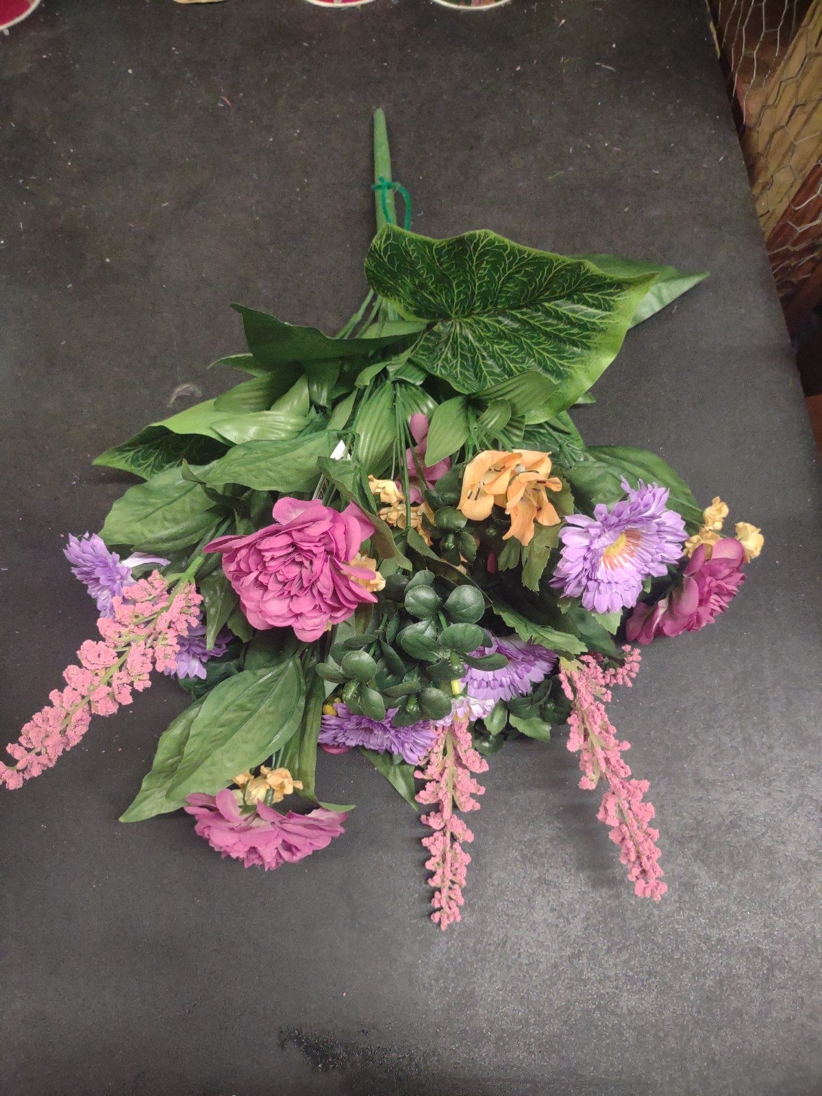 20″ Grand Mixed Bouquet, 17 Stems, Silk Dahlia, Aster, Astilbe, Lavender & Mauve