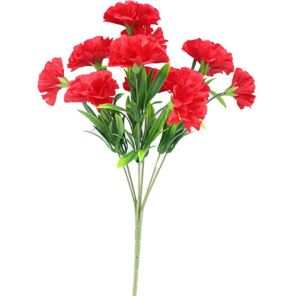 1PC Bright Artificial Carnation Fake Flower Bush Bouquet Home Wedding Decor