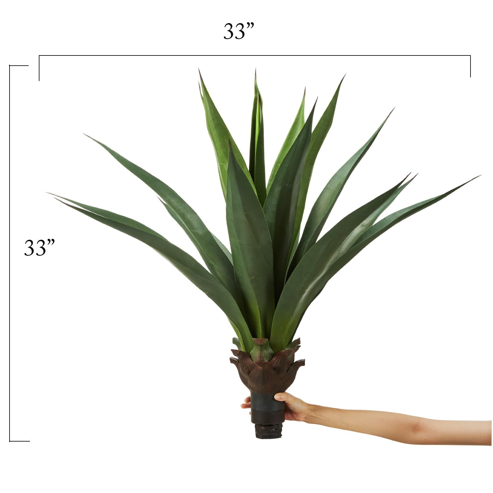 33 Inch Large Unpotted Artificial Agave Plant