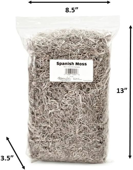 Rustic & Organic Spanish Moss for Houseplants, Crafts & Floral Arrangements