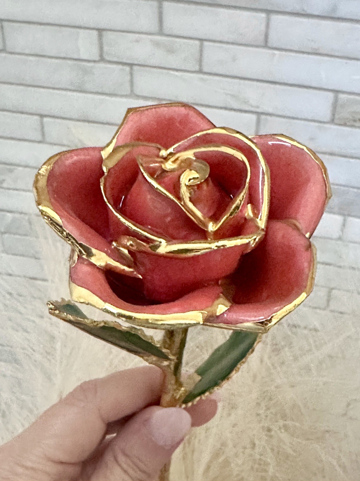 Steven Singer Jewelers – Real Rose – Preserved in 24k Gold – Pink
