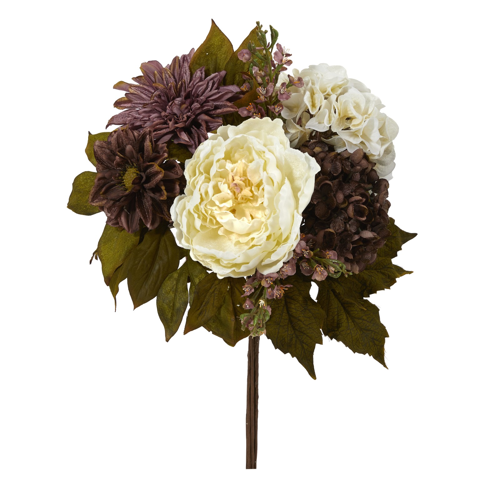 16-in Peony, Hydrangea and Dahlia Artificial Flower Bouquet (Set of 2)