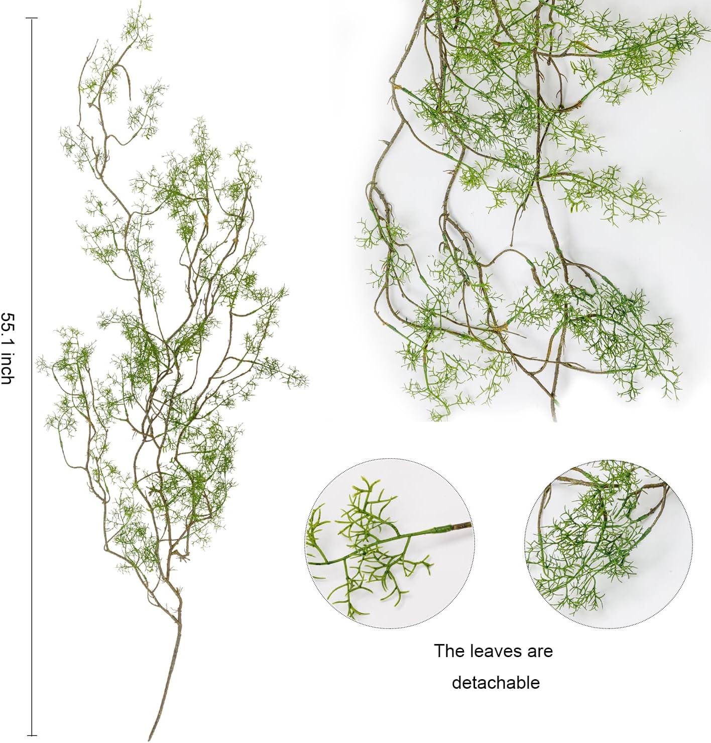 Artificial Twig Vine for Wall Hangings 55″ Long Faux Greenery Décor Myriad Stran
