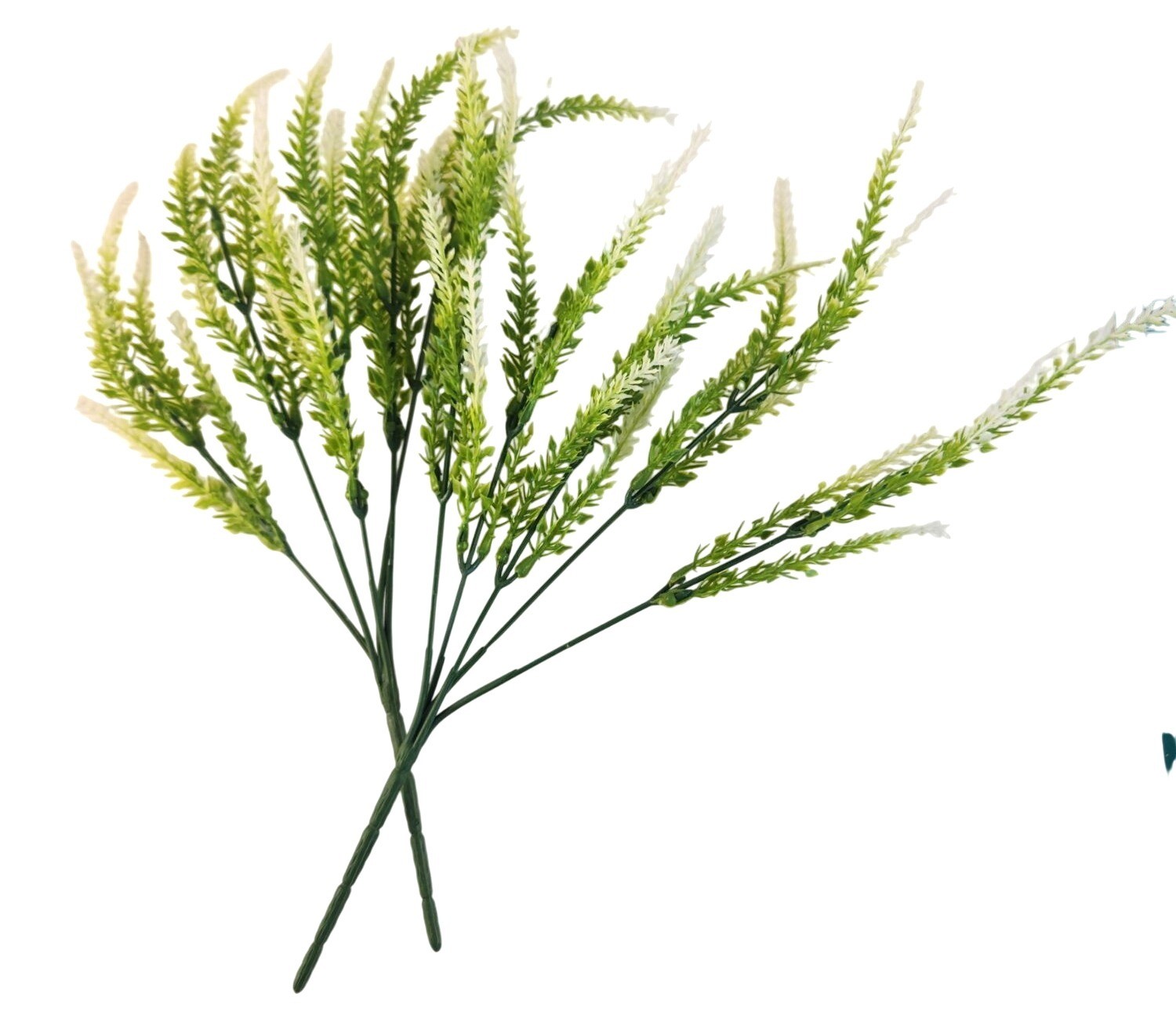 Artificial White Lavender Stems Faux Salvia Greenery Picks Farmhouse Floral Deco