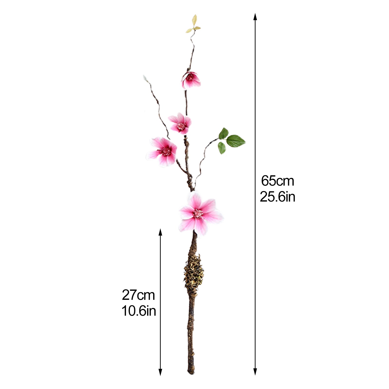 Magenta Artificial Magnolia Dead Branch 65cm Decor