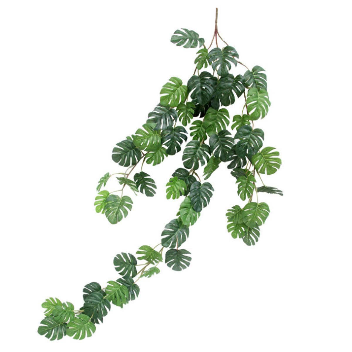 Artificial Rattan Artificial Small Monstera Leaves Artificial Wall Hanging Vi…