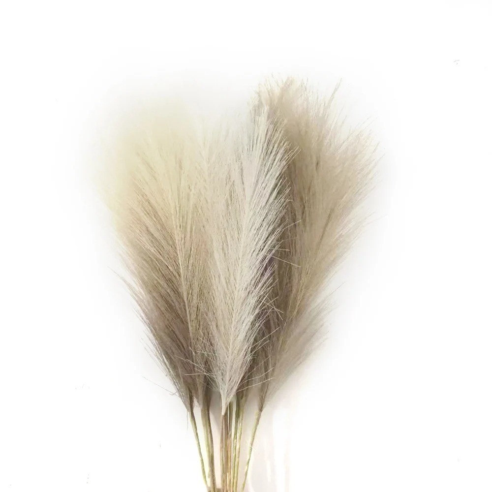 6PCS Artificial Pampas Grass Decor Flowers Fake Plant Reed for DIY Floral Table