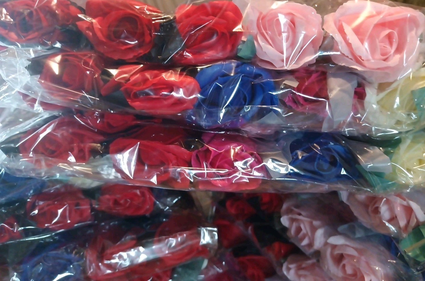 50 PCs Scented Artificial Flowers Bulk Craft Wrinkled / Imperfect DIY Projects