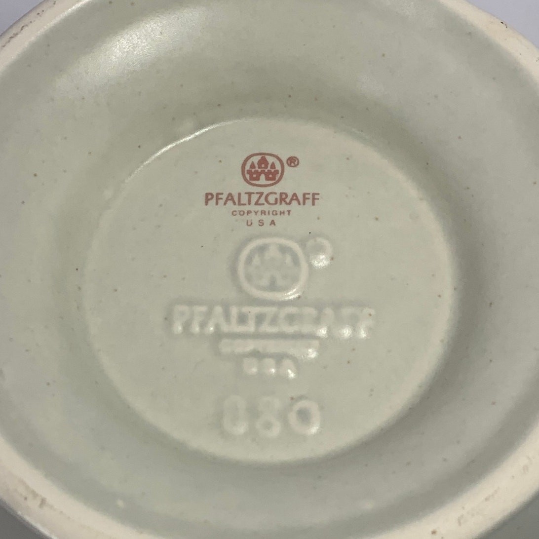 VTG Pfaltzgraff Stoneware Heirloom Pedestal Footed Serving Bowl USA Discontinue