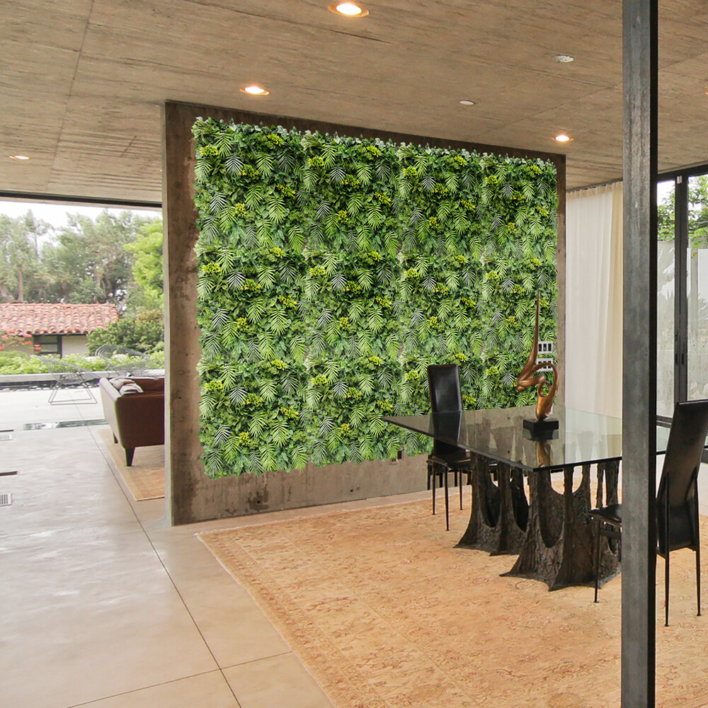 40″ Artificial Faux 3D Mix Leaves Wall Panel Fence Screen Home Outdoor Decor #08