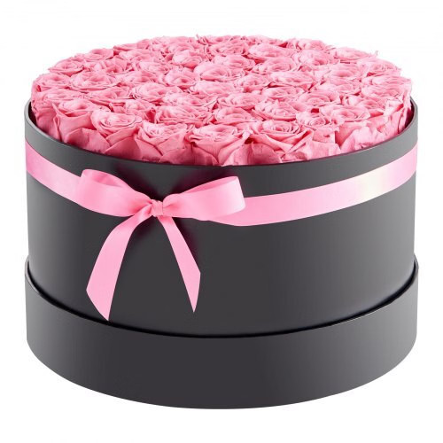 Forever Flowers, 50 Preserved Roses in a Box, Eternal Flowers Immortal Bouquet B