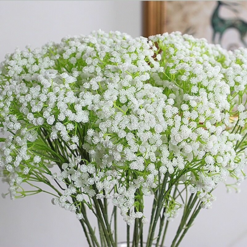 5/10/20 Stems Artificial Baby Breath Gypsophila Flowering Branches Home Decor