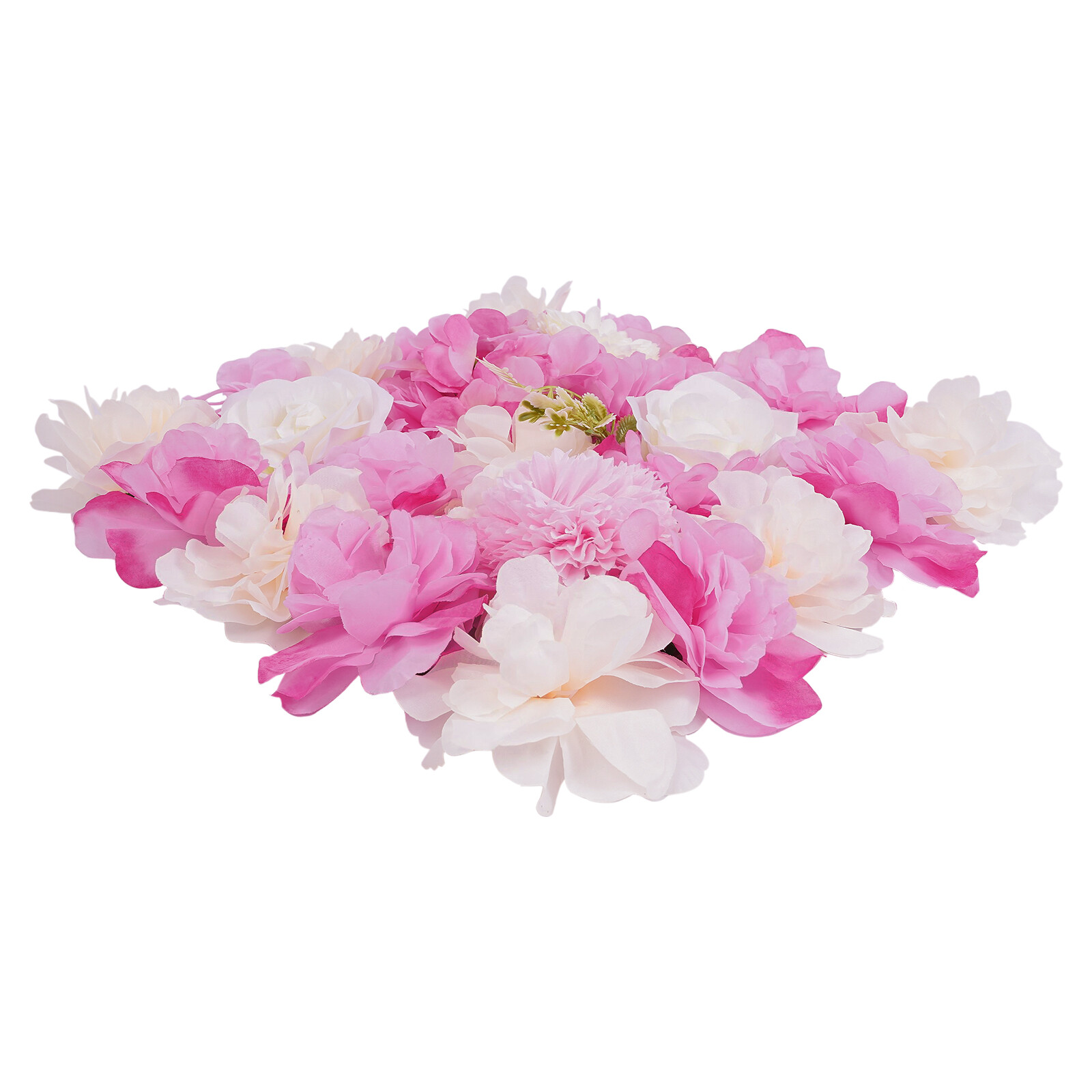 3D Flower Wall Panel-12pcs Artificial Flower Wall Background Silk Rose Mat