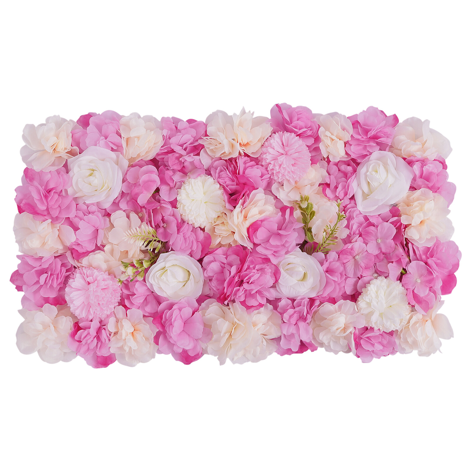 3D Flower Wall Panel-12pcs Artificial Flower Wall Background Silk Rose Mat