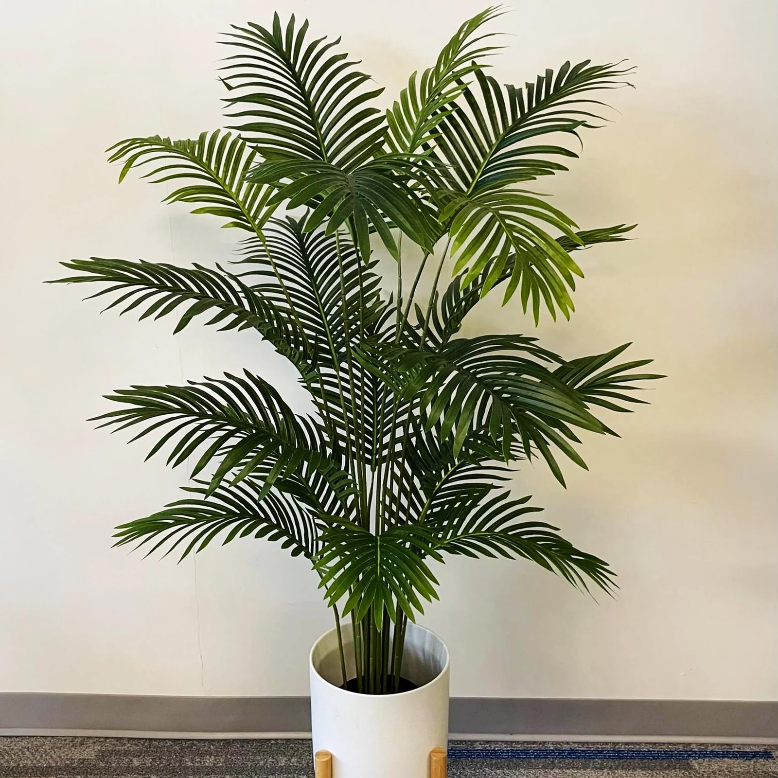 Best 6ft Tall Artificial Areca Palm Trees Set of 2 19-Trunk Real Touch Fake with