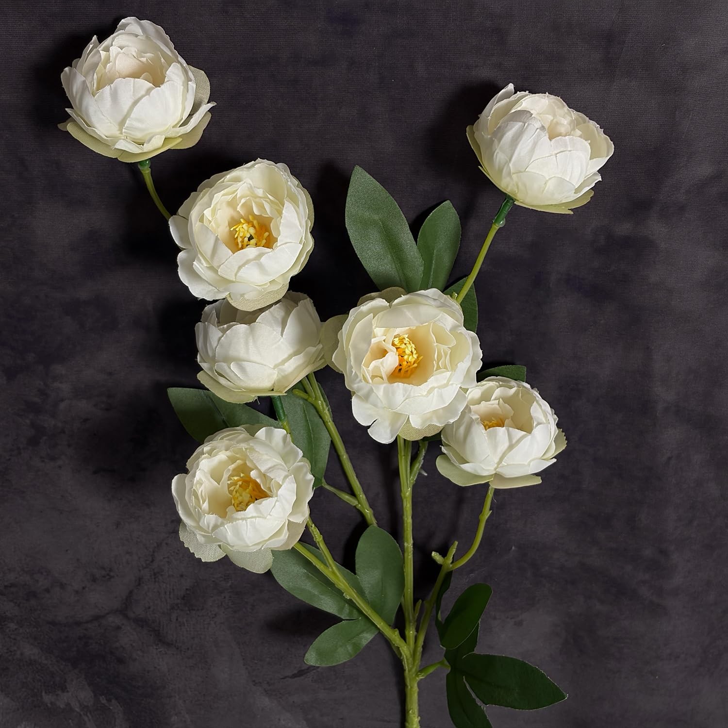 6 Pack 30″ Long Stem Faux Peonies Artificial Flowers, 42 Silk Peony Heads for…