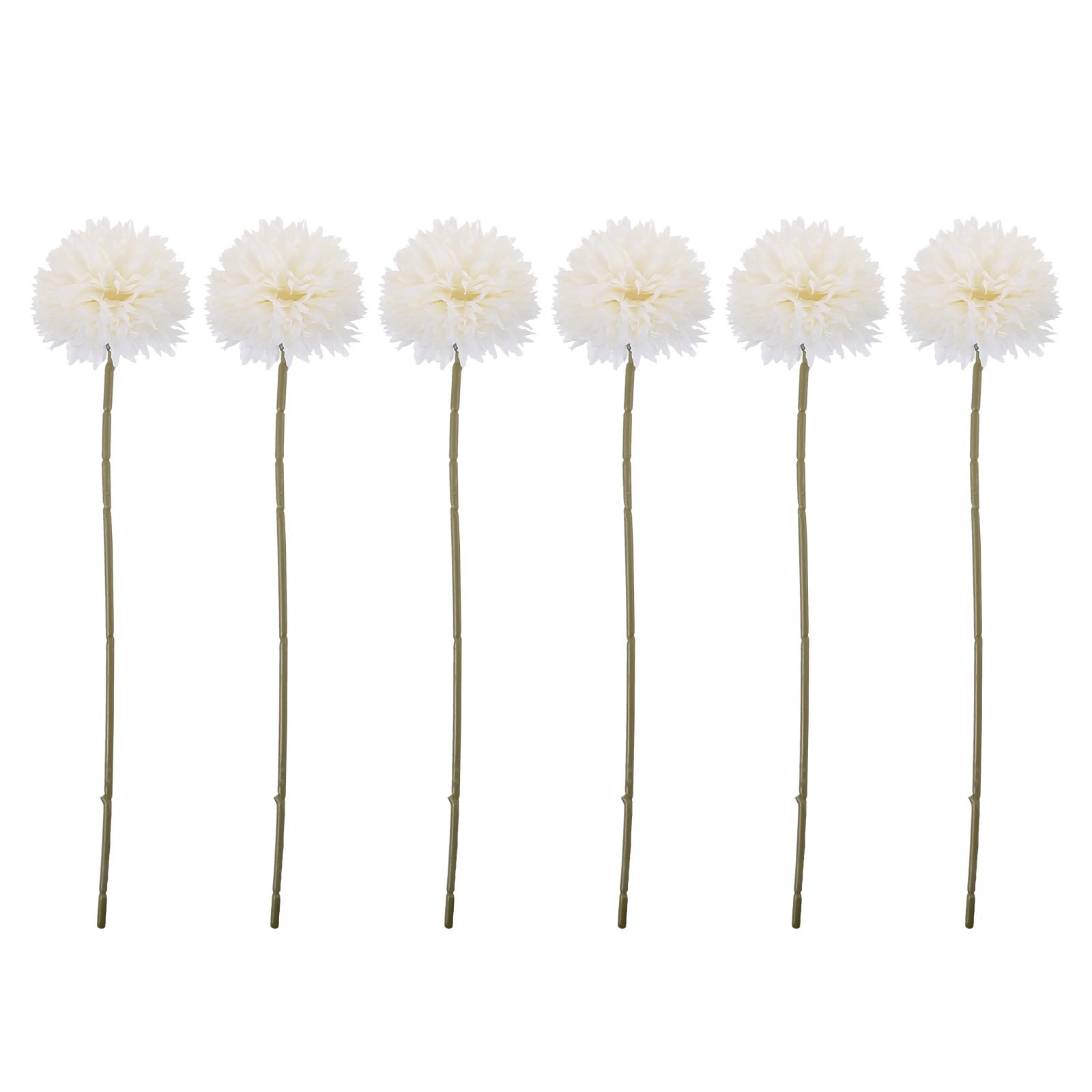 6ppcs Fake Dandelion Flowers and Hyacinth Faux Plastic Stems for Home Wedding…
