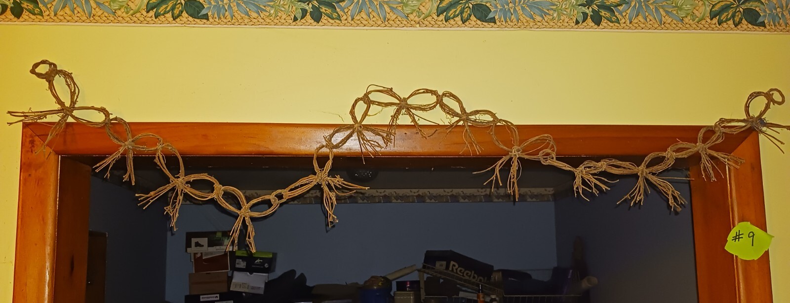Farmhouse Rustic GRAPEVINE Twig Swags Approx 5ft Hearts Stars Butterflies Bows