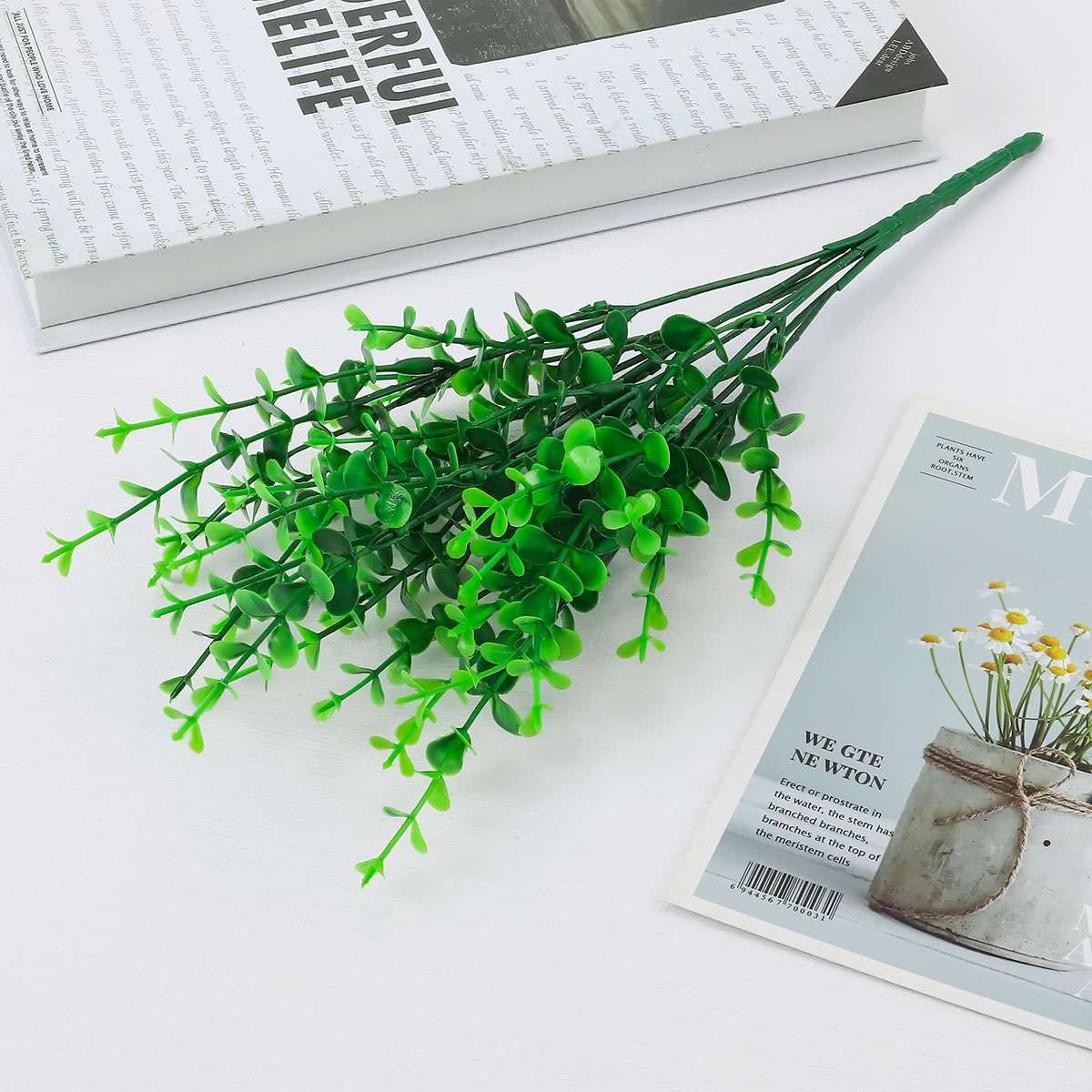 2/6/10x Artificial Eucalyptus Stems Fake Plants Greenery Decor Eucalipto Leaves