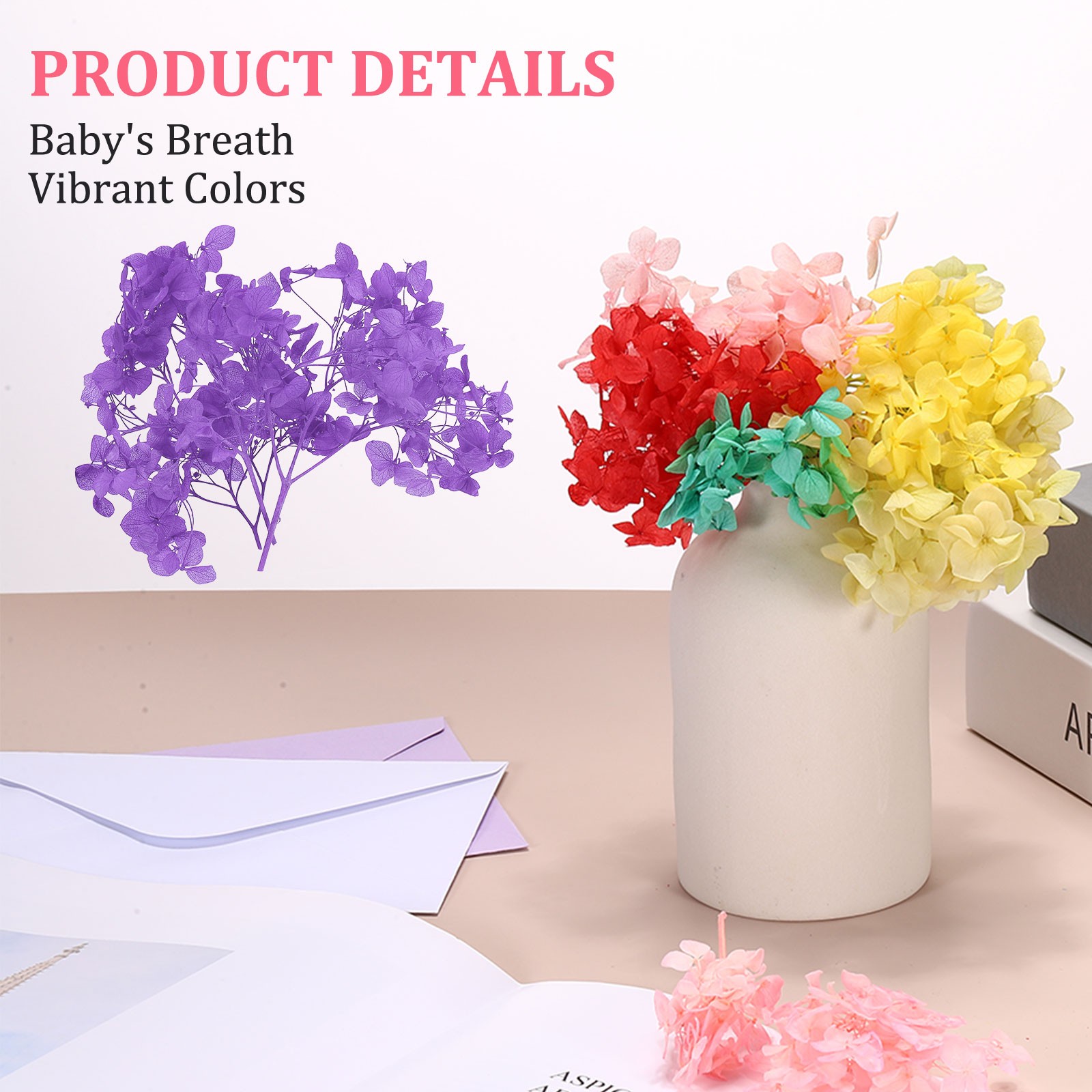 10g Mini Dried Hydrangea Flower Natural Pressed Flower Real Hydrangeas Purple