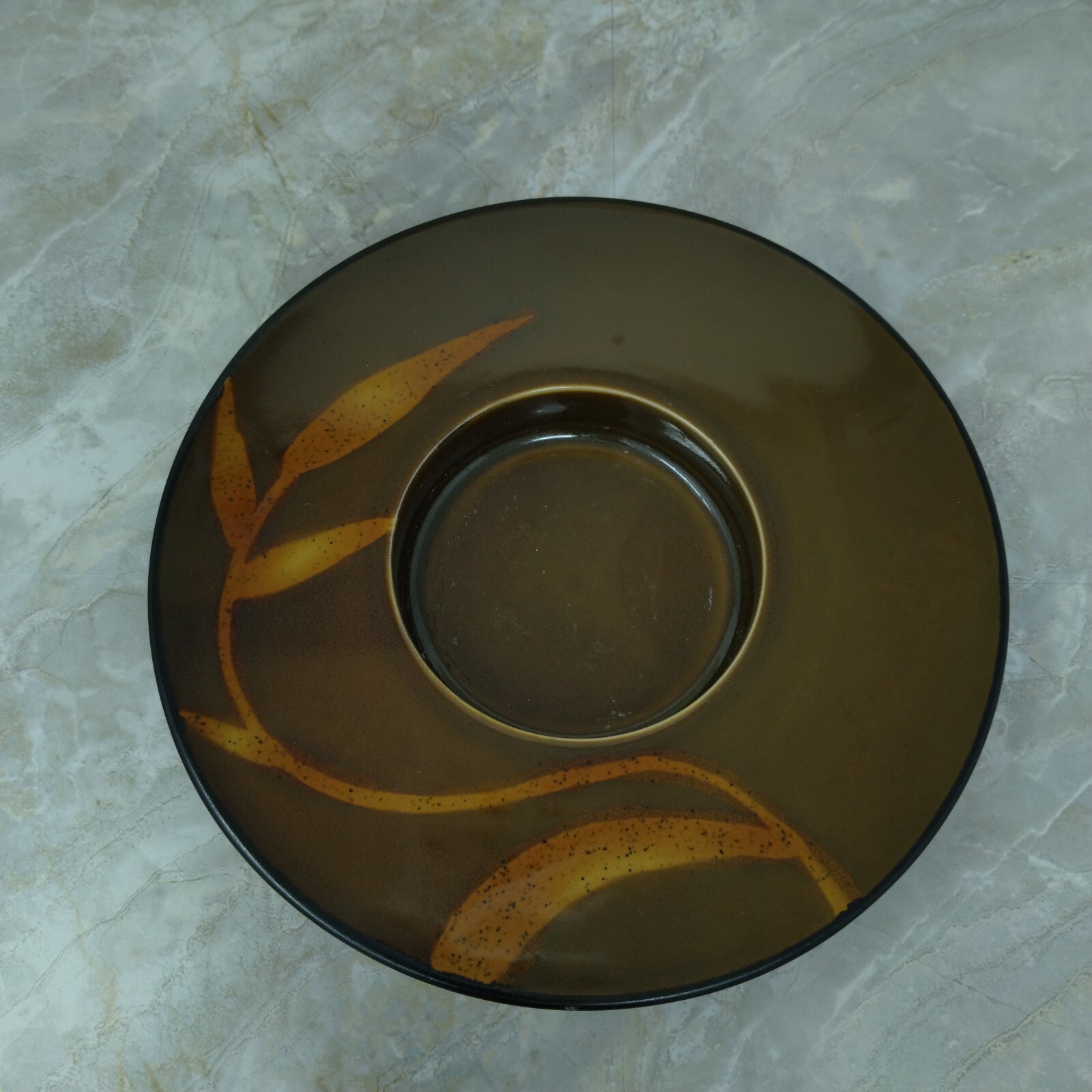 Pier One Dakara Candle Holder Ikebana Vase Center Piece Brown Gold Leaves Fall