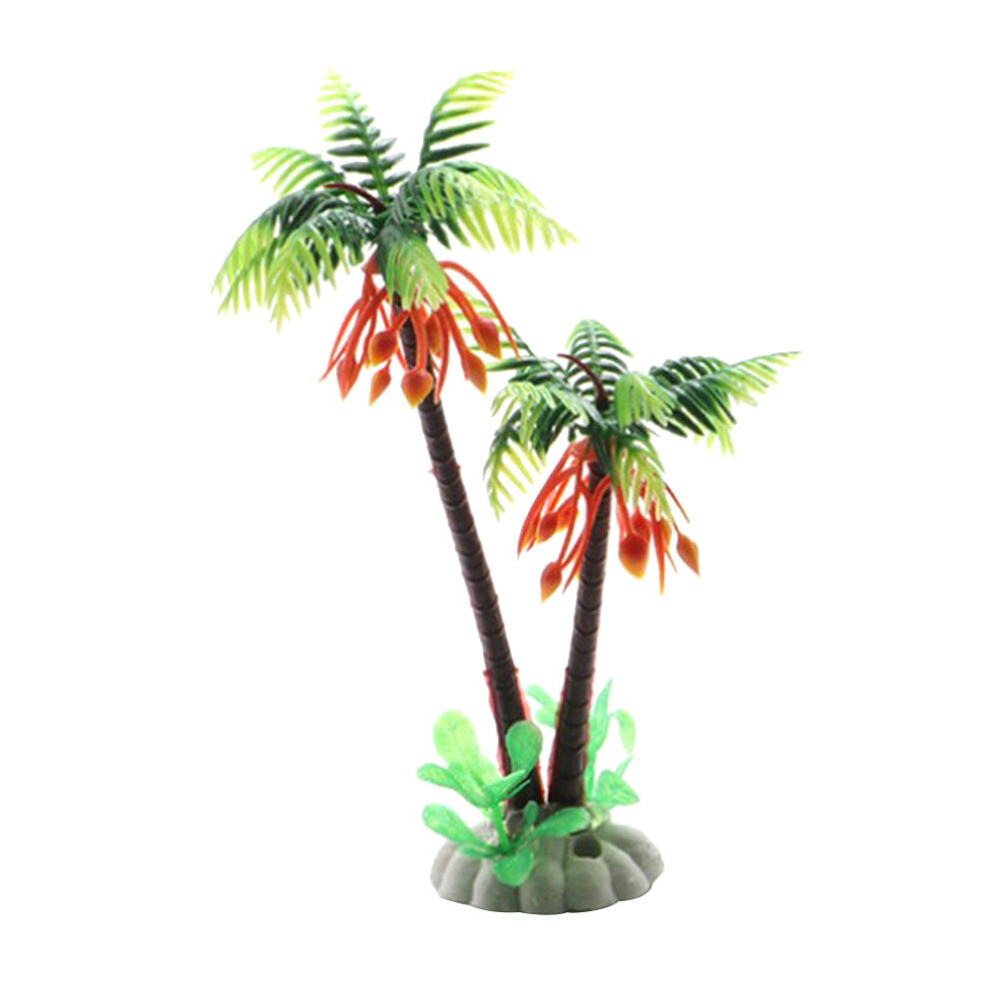 6PCS Plastic Water Plants Creative palm tree model Decorative Small