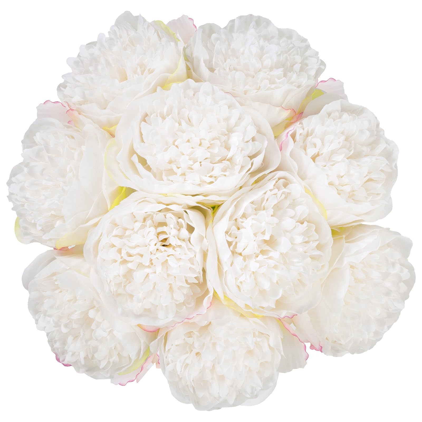 Artificial Peony Flowers 2 Bouquets Silk Floral Decor for Home Event
