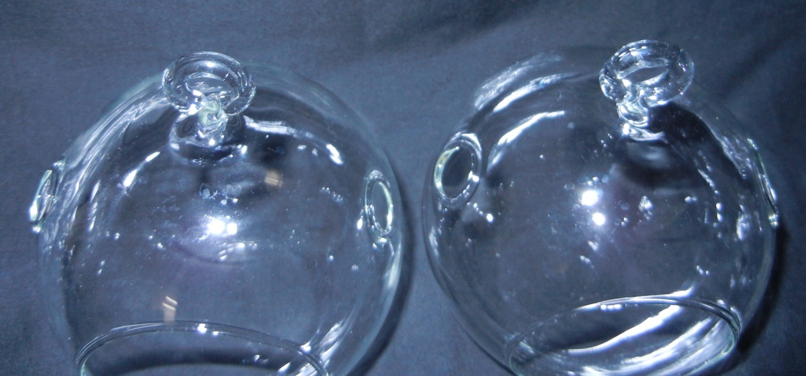 2 Clear Glass Hanging Plant Orb/Terrarium for Air Plants, Candles, Crafting