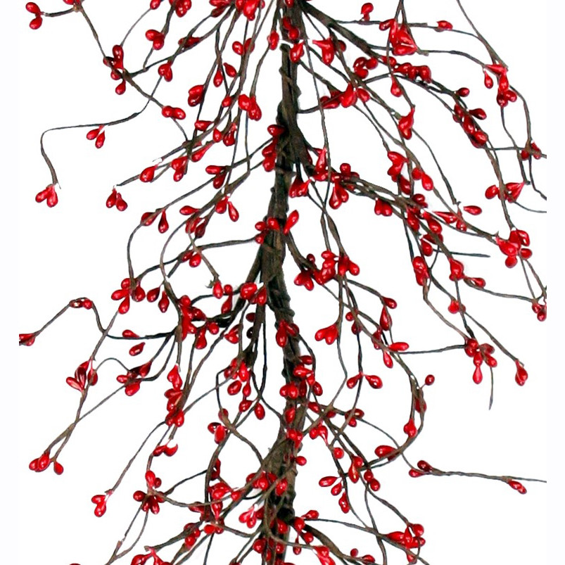 Pip Berry Garland in Red – 4.5′ / 4.5 FT / 54″ – Christmas Holiday Patriotic