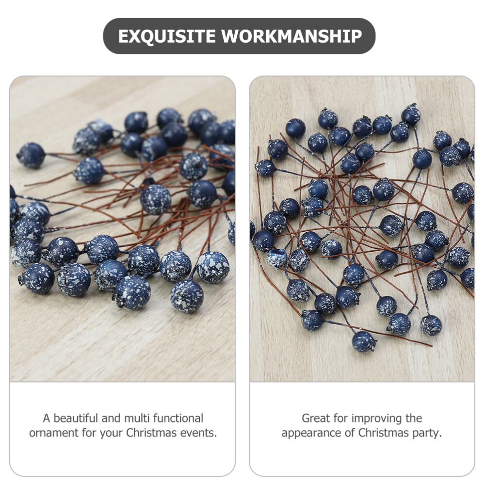 100 Pcs DIY Wreath Fake Berry Simulation DIY Bouquet Blueberry Decoration