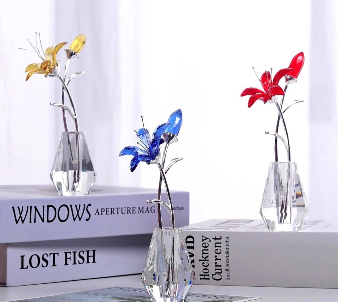 Crystal Flower, Stained Glass Plants, Indoor Decor, Home Décor, Birthday Gifts,