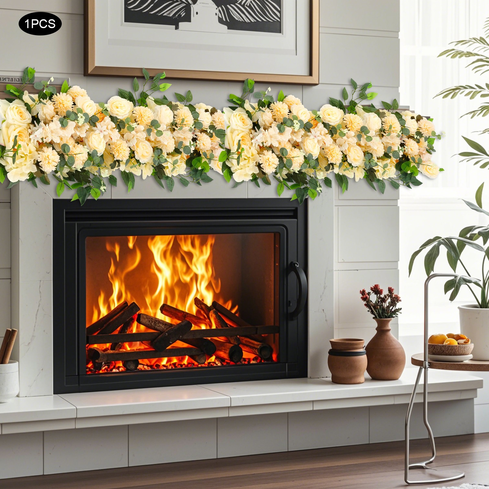 Artificial Flowers Row, Elegant Silk Garland for Wedding Arch & Party Decor