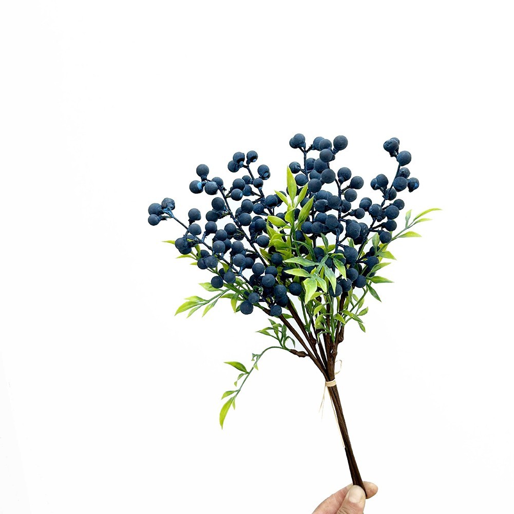 Artificial Blueberries Blueberry Stems Lightweight Design Multiple Uses