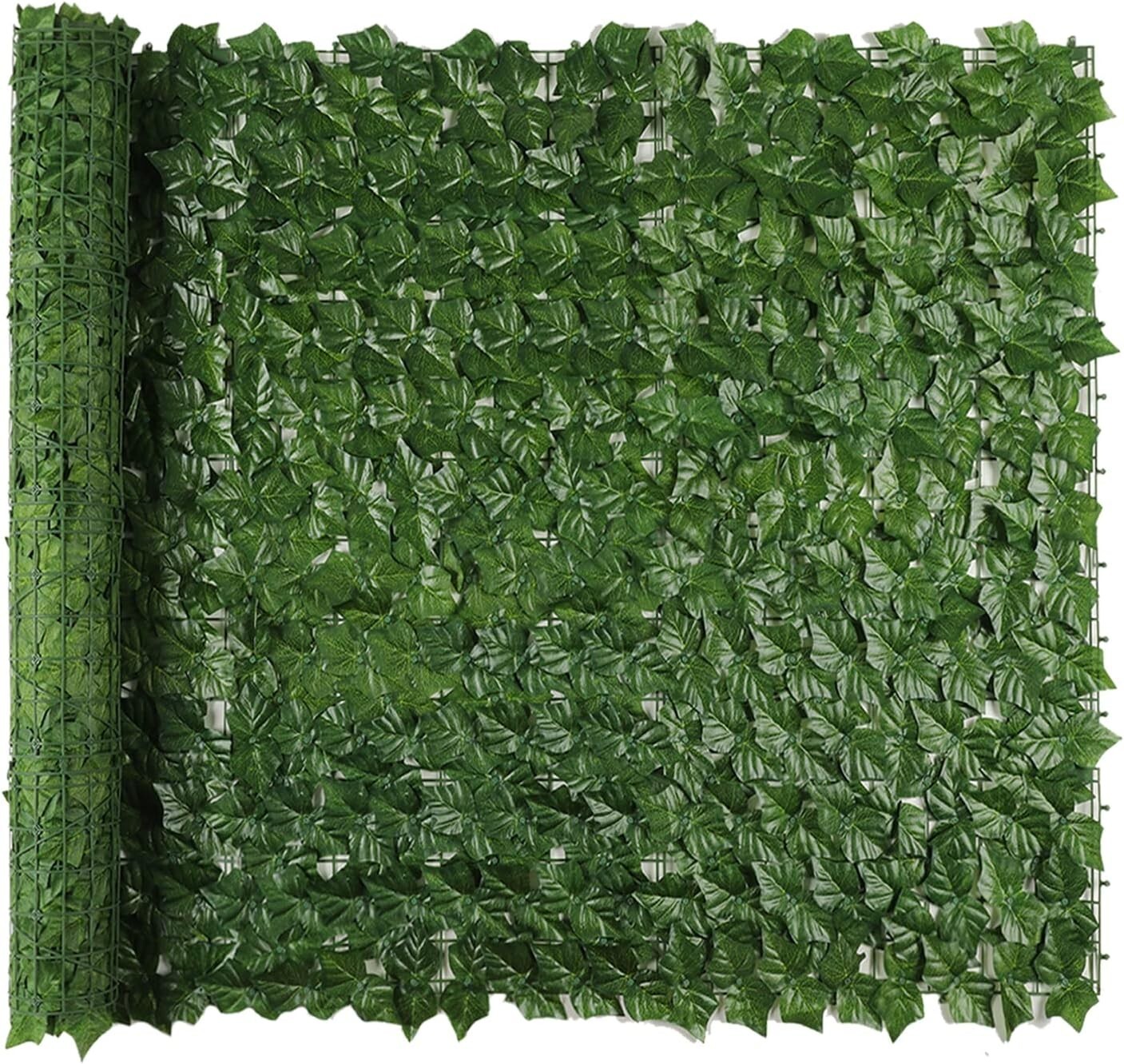 Jinwu Fence Screening 40″ x 100″ Artificial Faux Ivy Leaf Privacy Fence Screen
