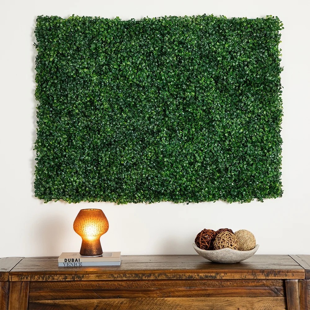 12 Panel 20″ x 20″. Artificial Boxwood Greenery Wall Backdrop Decoration Mats