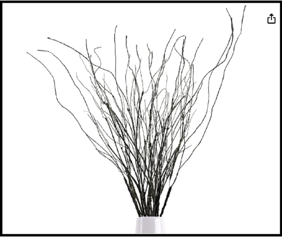 Ruidazon 10Pcs 30.7″ Curly Willow Branches, Artificial Flowers Twigs Decorative