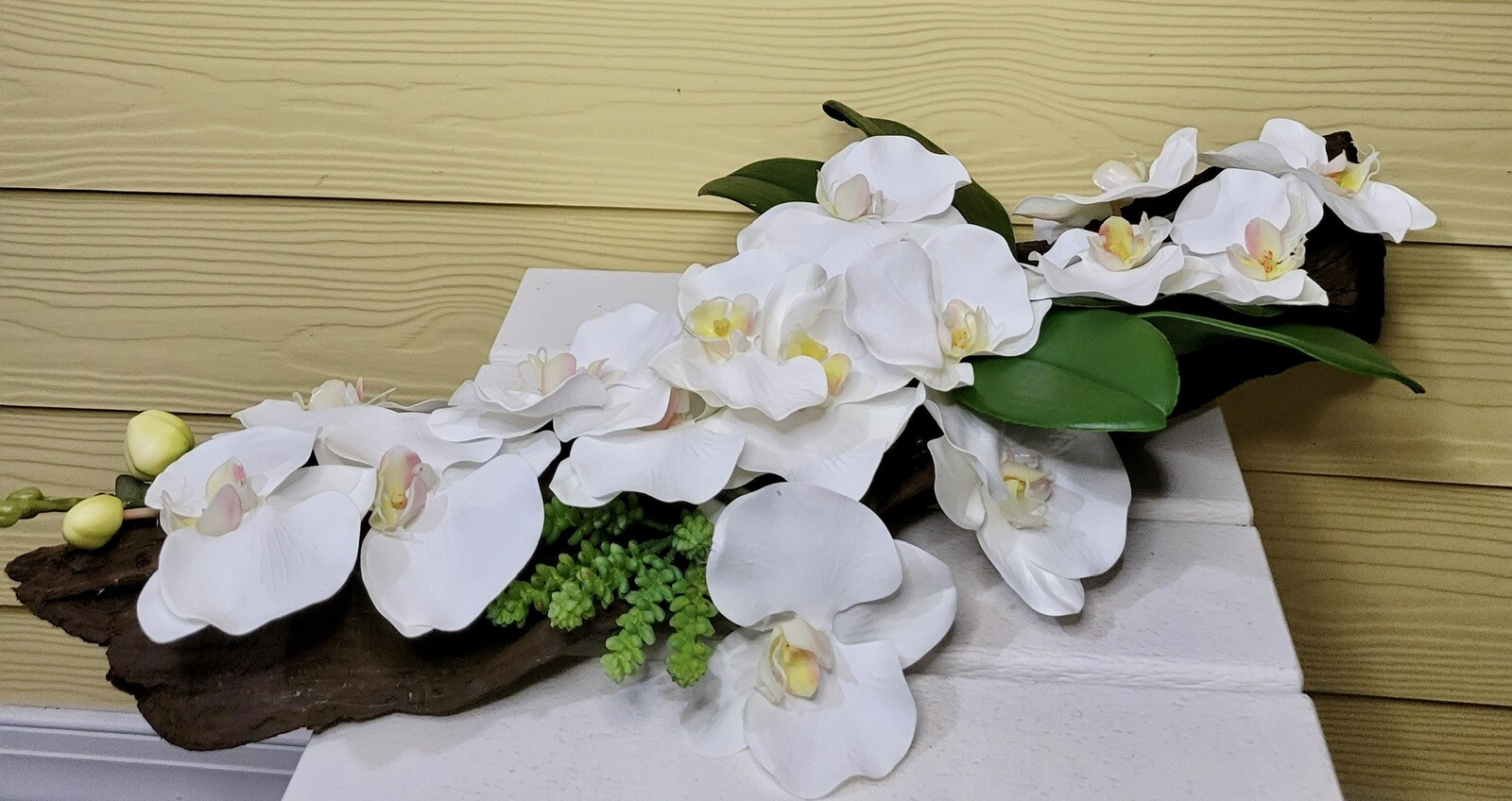 Real Wood Rustic Artificial Flower Arrangement