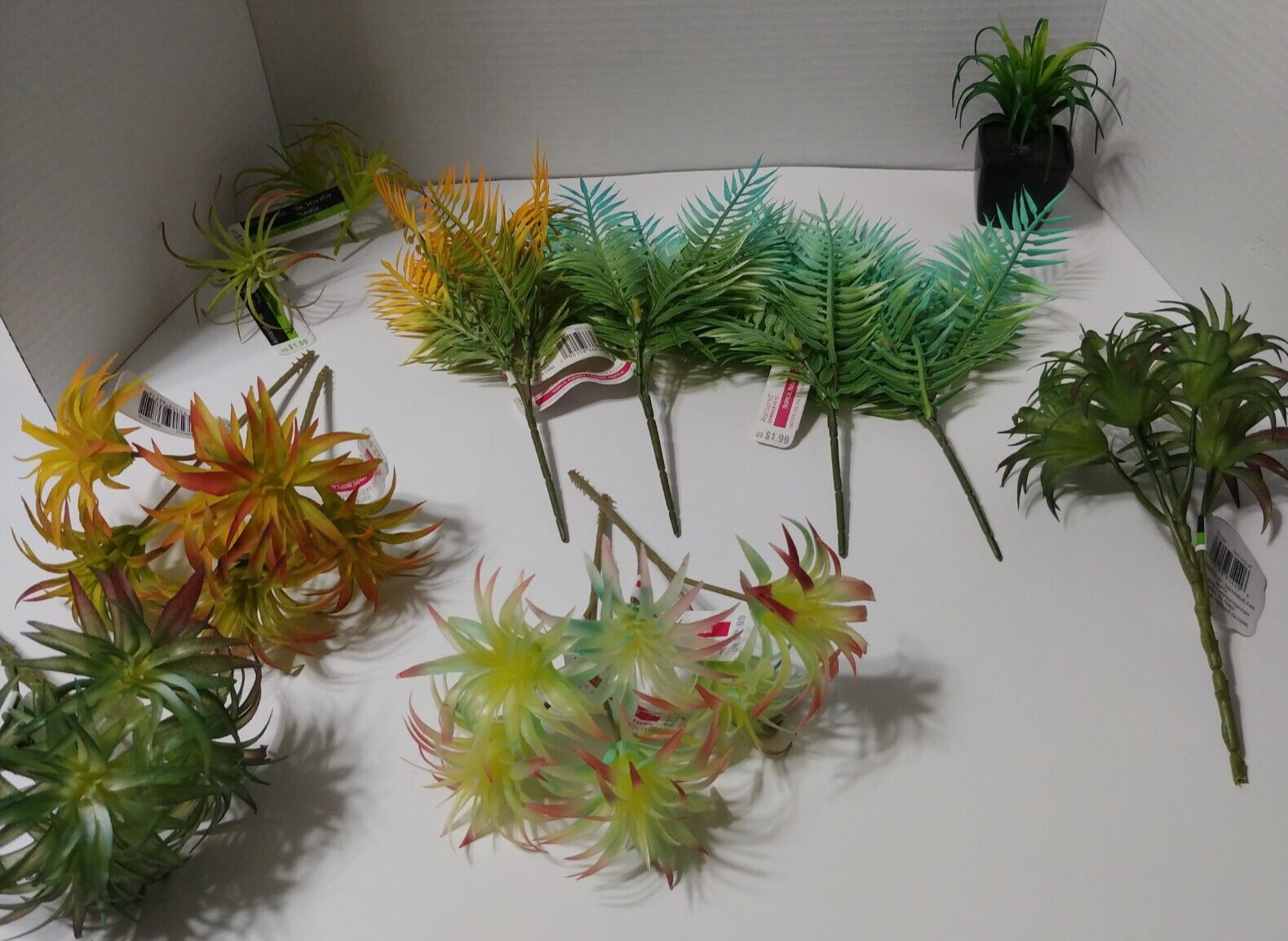Ashland Tropical Floral Picks Greenery Sizes 3″ to 10″ Crafts Display Lot of 14