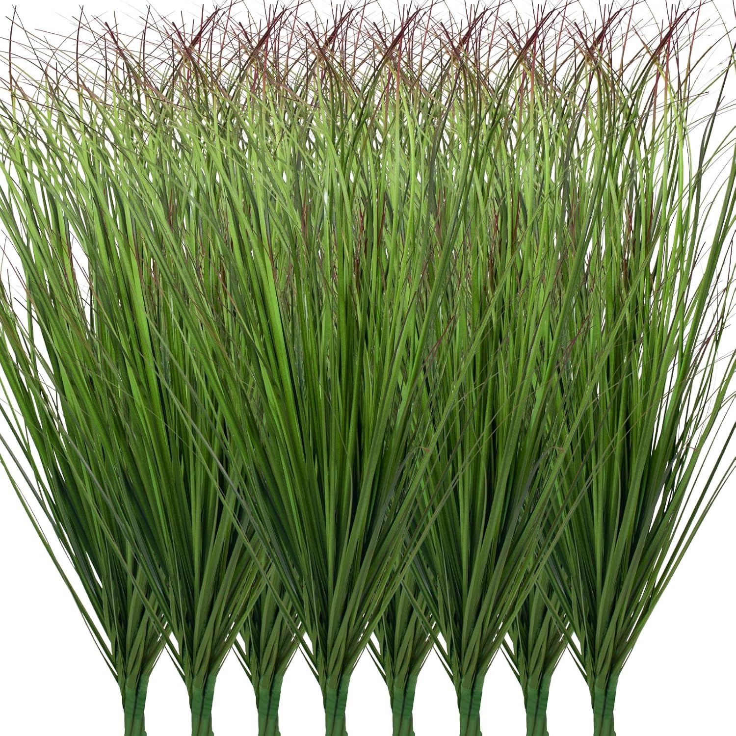 24Pcs Artificial Grass Plants, Faux Shrubs Wheat Grass, Artificial Tall Grass Fa