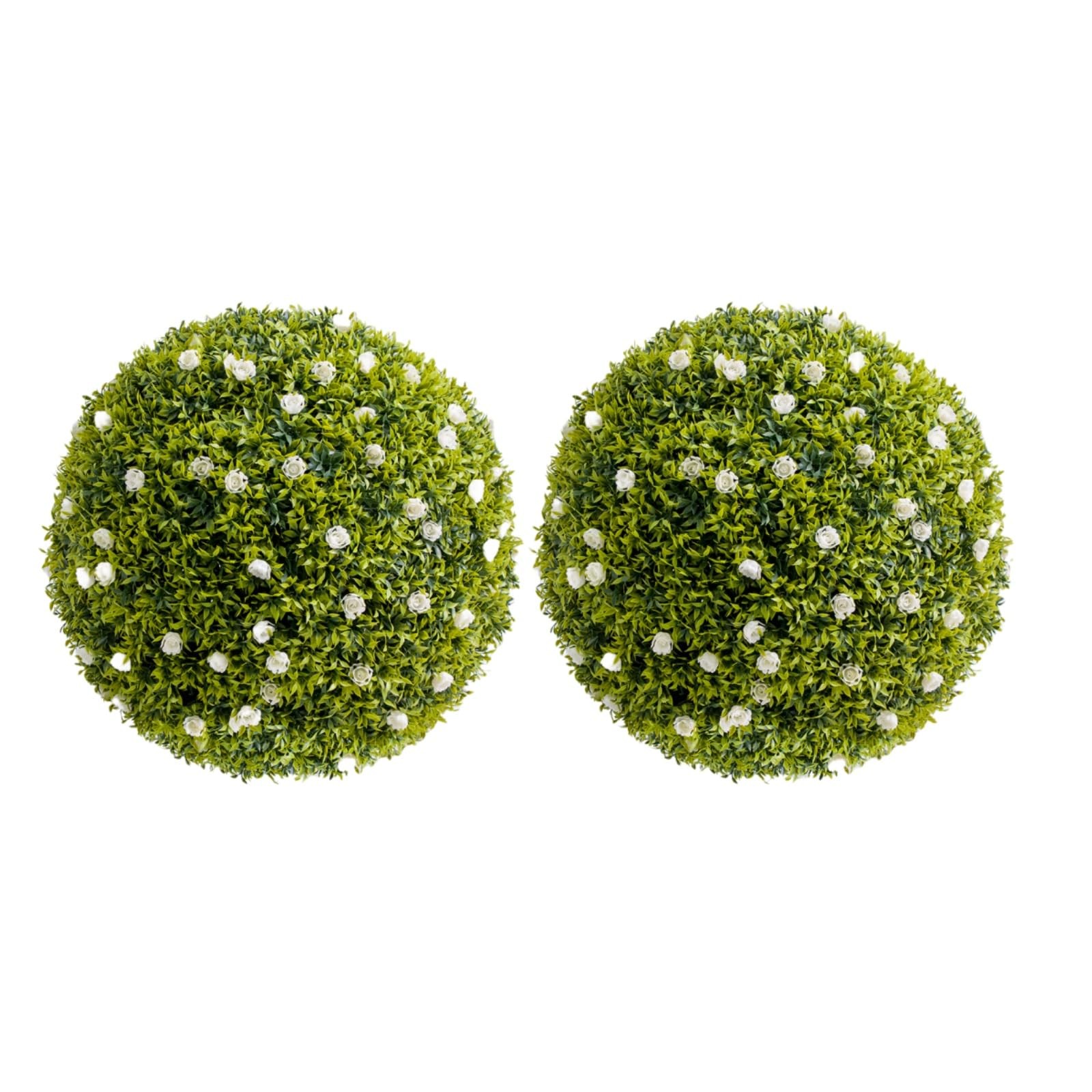 20.5 in Artificial Plant Topiary Ball Set of 2, Decorative Artificial Boxwood…